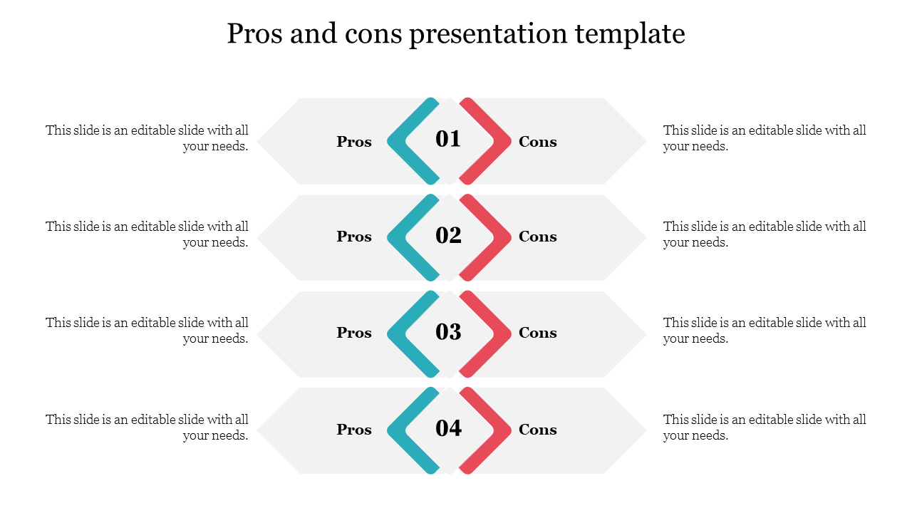 Best Pros And Cons Presentation Template Free Download